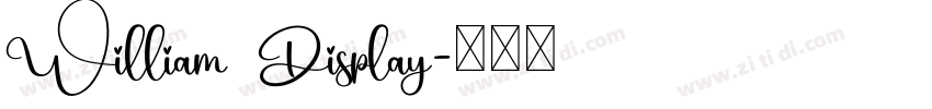 William Display字体转换